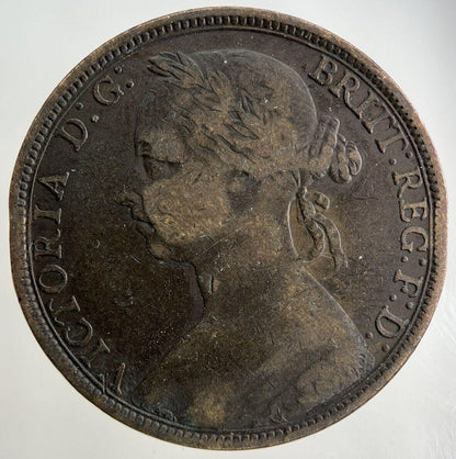 1891 Victoria One Penny Coin | Fine Collectable Grade