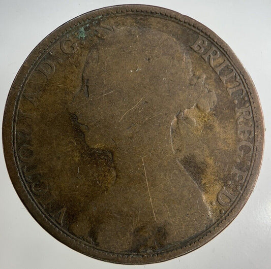 1891 Victoria One Penny Coin | Collectable Grade