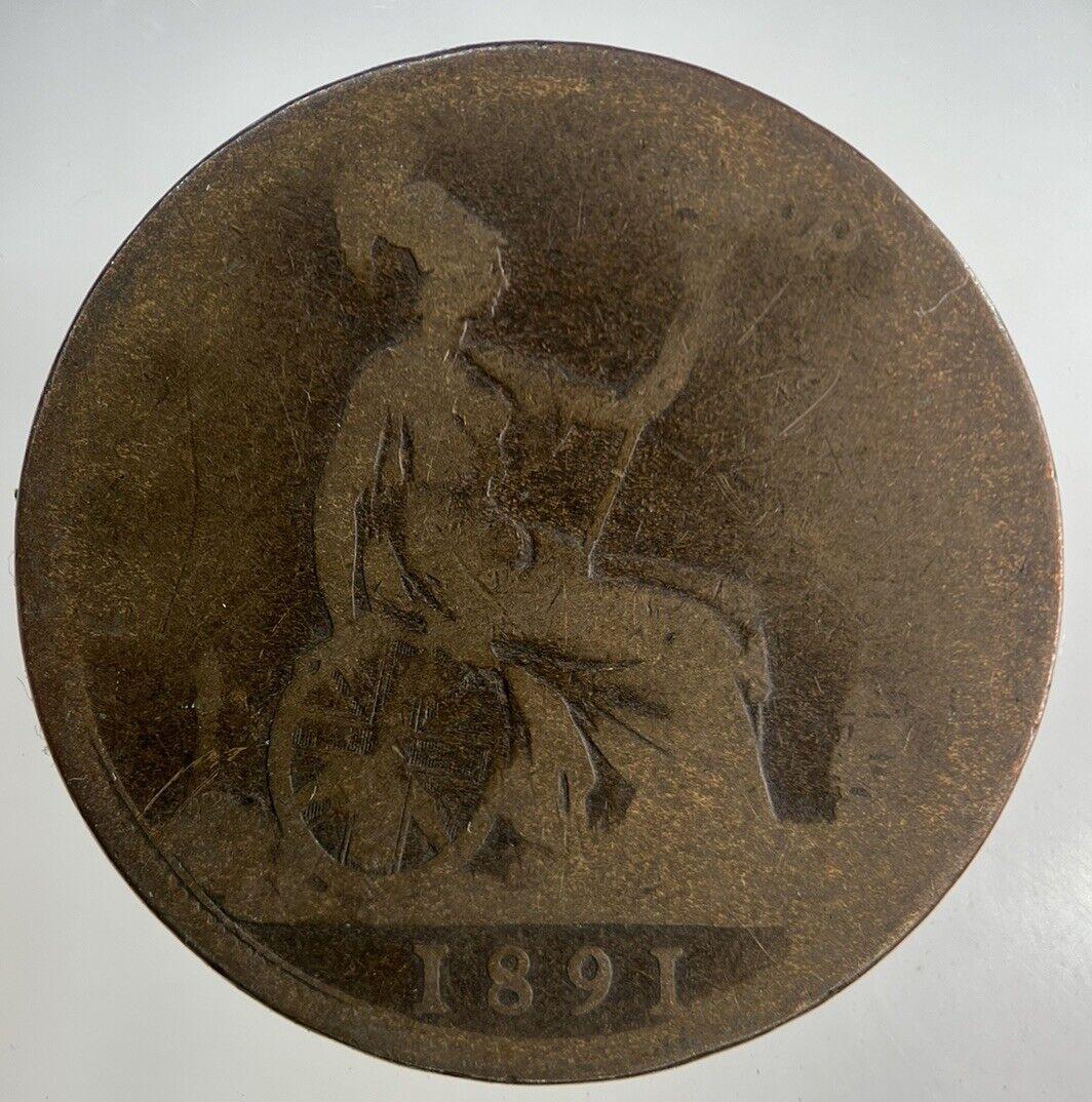 1891 Victoria One Penny Coin | Collectable Grade