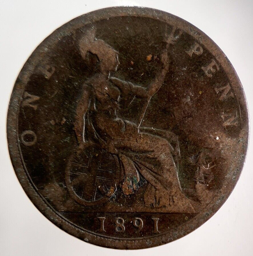 1891 Victoria One Penny Coin | Collectable Grade