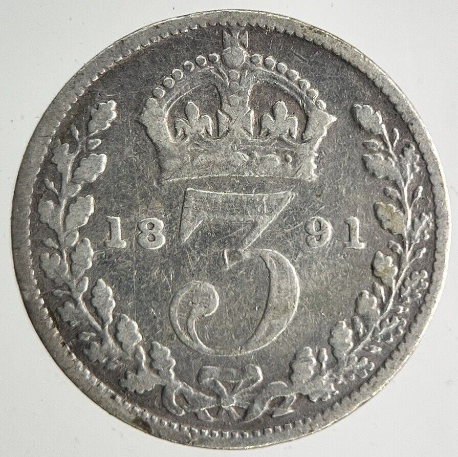 1891 Victoria Threepence Silver Coin | Collectable Grade