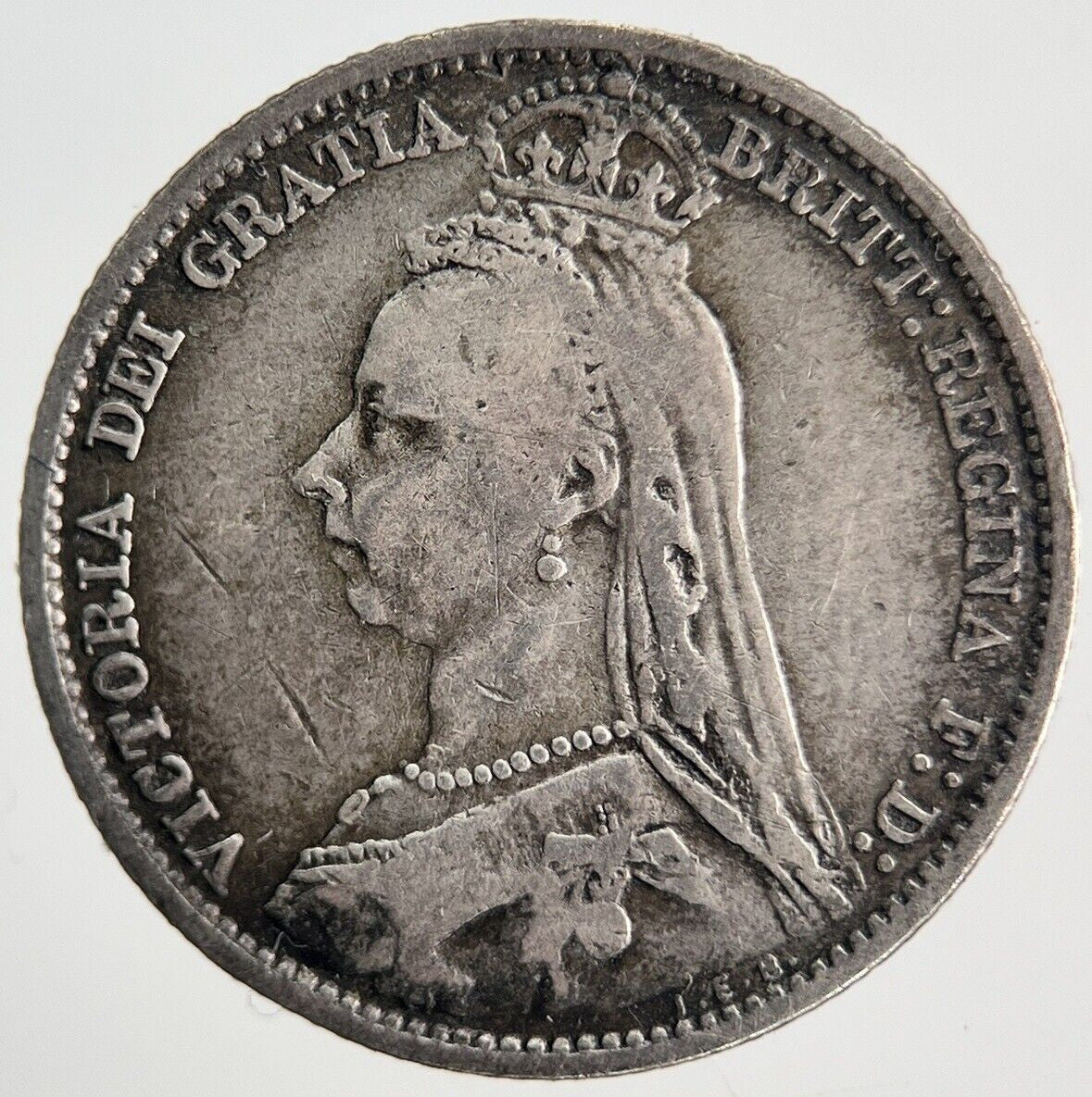 1891 Victoria Sixpence Silver Coin | Fine Collectable Grade | a1300