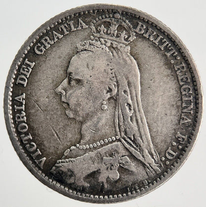 1891 Victoria Sixpence Silver Coin | Fine Collectable Grade | a1300