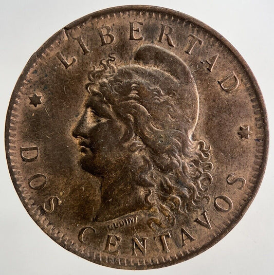 1892 Argentina Dos 2 Centavos Coin | Collectable Grade