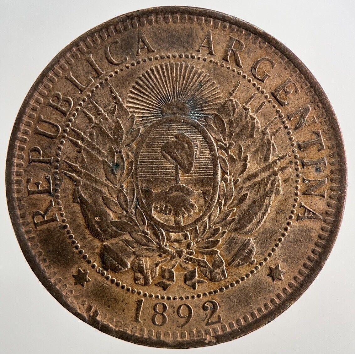 1892 Argentina Dos 2 Centavos Coin | Collectable Grade