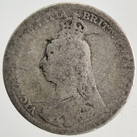 1891 Victoria Threepence Silver Coin | Fair Grade