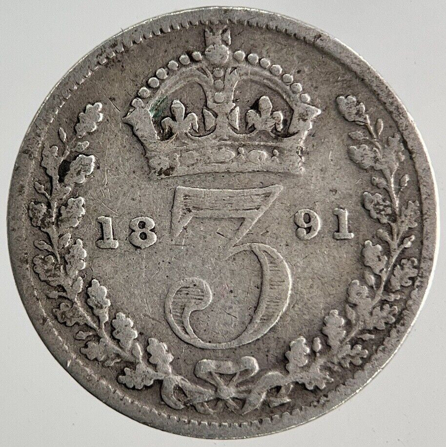 1891 Victoria Threepence Silver Coin | Collectable Grade