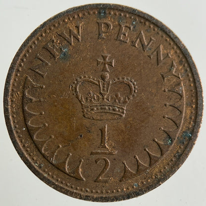 1971 Elizabeth II 2nd New 1/2 Half-Penny Coin | Fine Collectable Grade