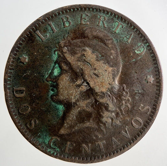 1892 Argentina 2 Dos Centavos Coin | Fine Collectable Grade