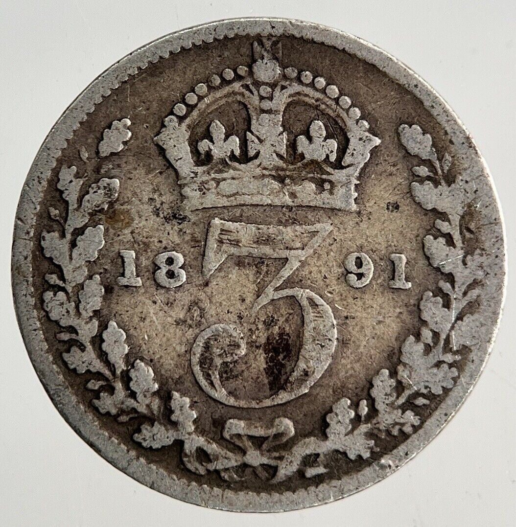 1891 Victoria Threepence Silver Coin | Collectable Grade