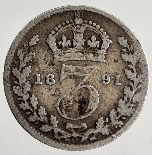 1891 Victoria Threepence Silver Coin | Collectable Grade