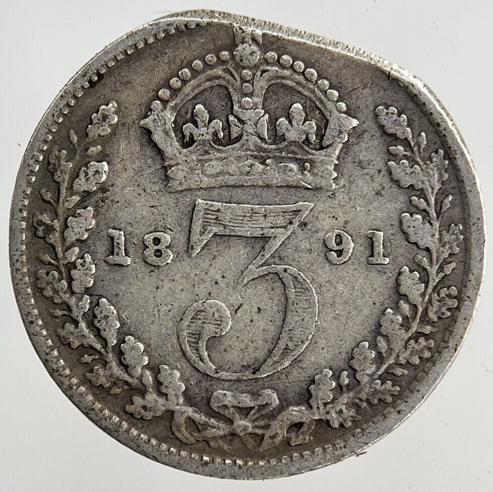 1891 Victoria Threepence Silver Coin | Collectable Grade