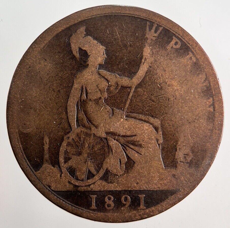 1891 Victoria One Penny Coin | Collectable Grade