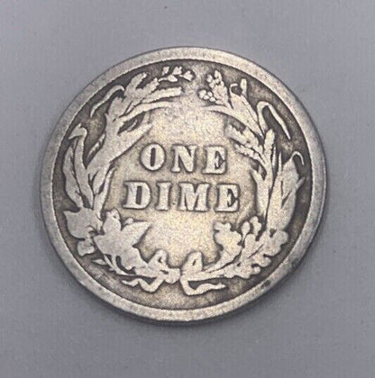 1892 US USA Barber One 1 Dime | American Silver Coin | Collectable Grade | a214