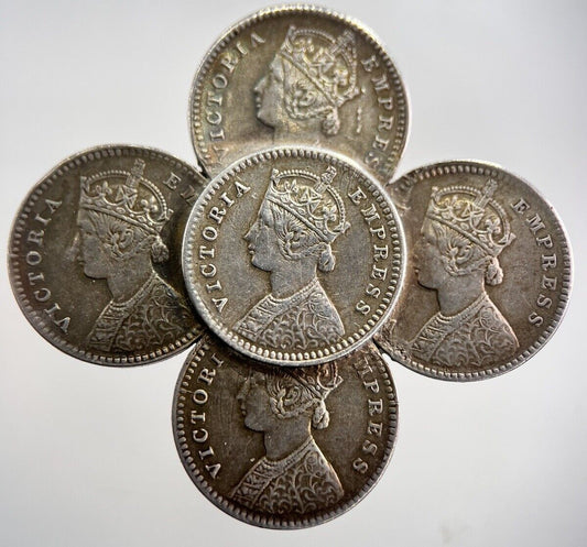 1892 India 2 Two Silver Anna Coin Broach | Collectable Grade | a775