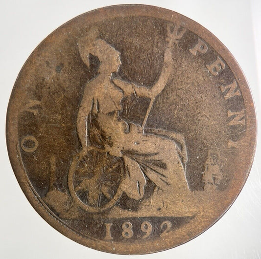 1892 Victoria One Penny Coin | Collectable Grade
