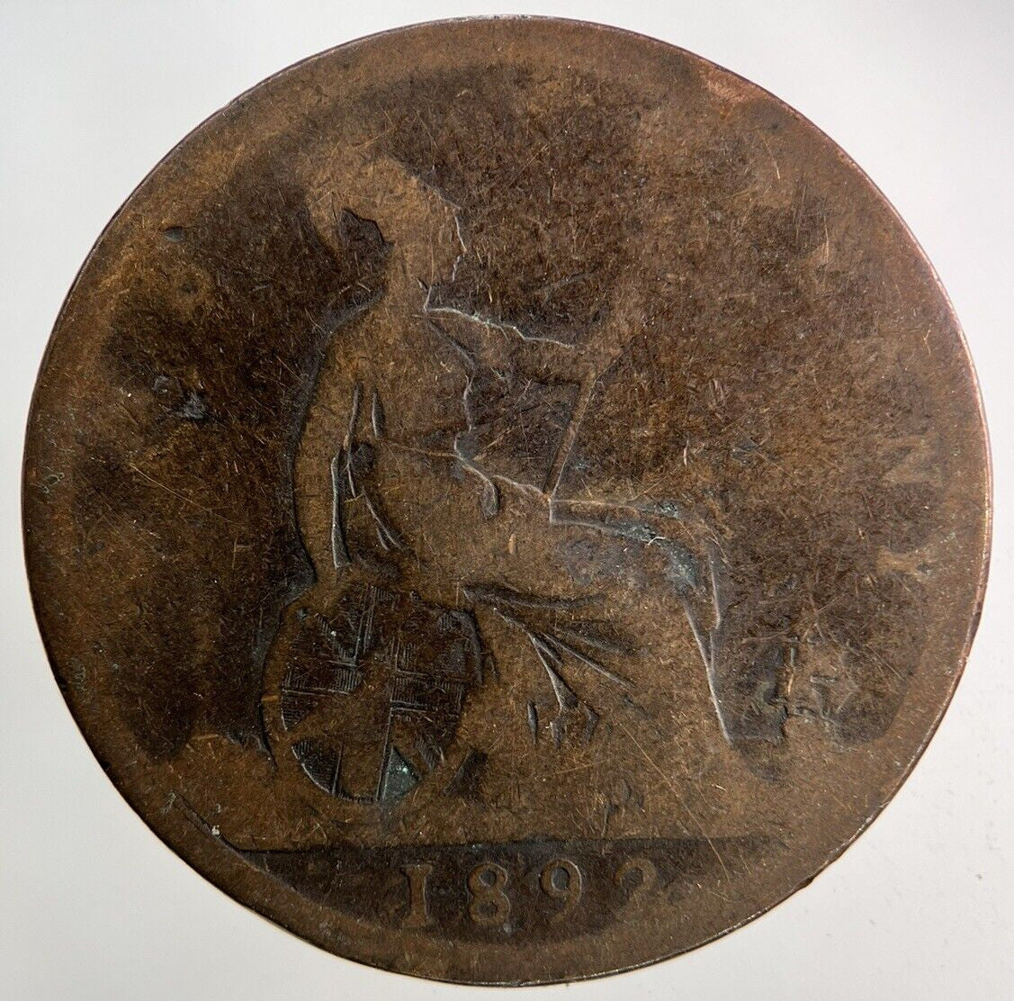 1892 Victoria One Penny Coin | Collectable Grade