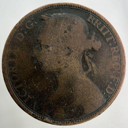 1892 Victoria One Penny Coin | Collectable Grade