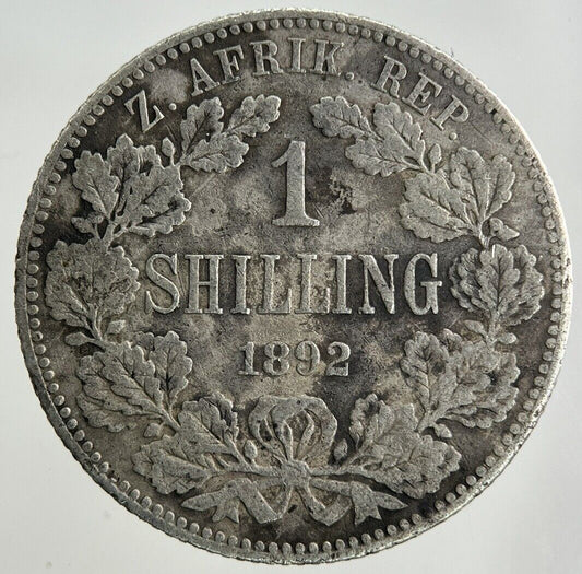 1892 South Africa One Shilling Silver Coin | Fine Collectable Grade