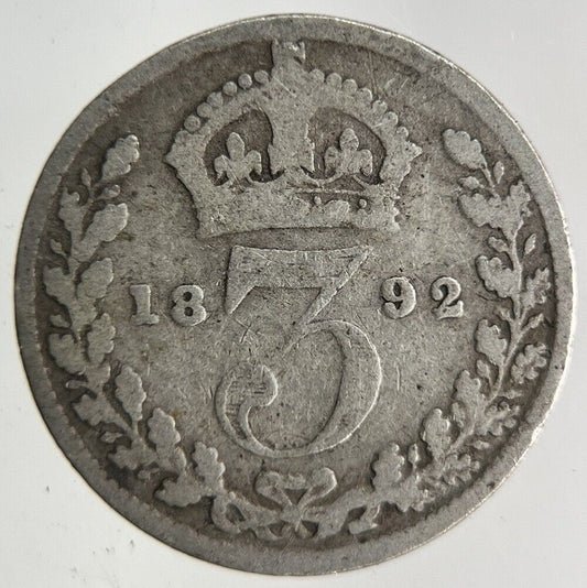 1892 Victoria Threepence Silver Coin | Fine Collectable Grade