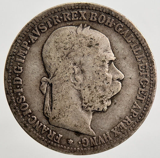1893 Austria-Hungary 1 One Korona Silver Coin | Collectable Grade | a2100