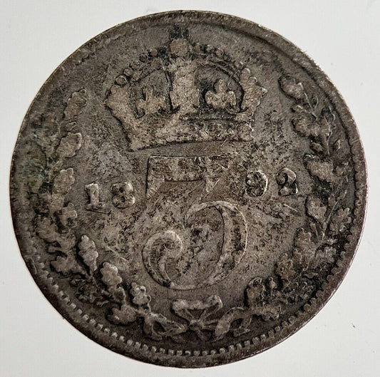 1892 Victoria Threepence Silver Coin | Collectable Grade | a8853