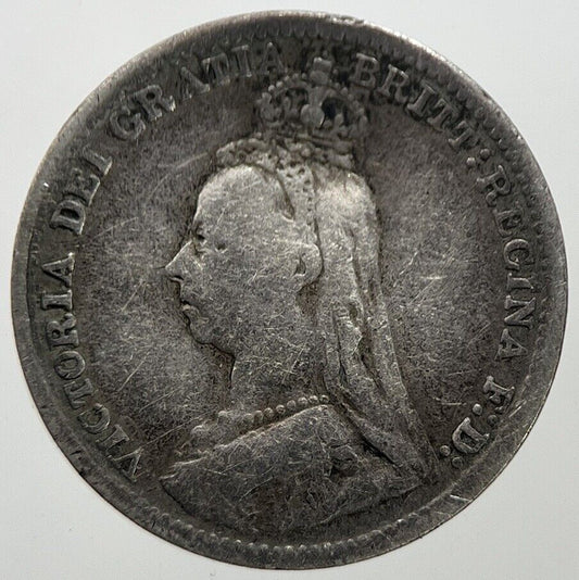 1892 Victoria Threepence Silver Coin | Collectable Grade | a7305