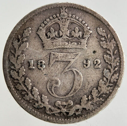 1892 Victoria Threepence Silver Coin | Collectable Grade