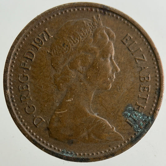 1971 Elizabeth II 2nd New 1/2 Half-Penny Coin | Fine Collectable Grade