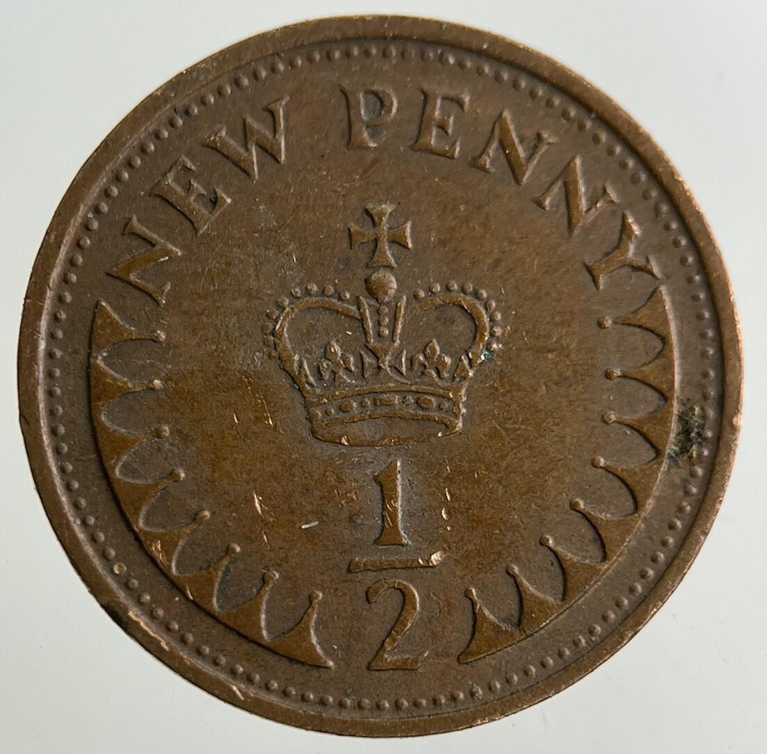 1971 Elizabeth II 2nd New 1/2 Half-Penny Coin | Fine Collectable Grade