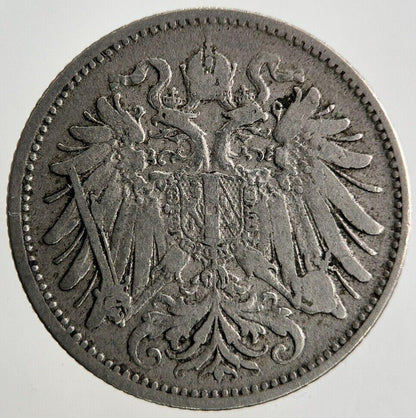 1893 Austria 20 Heller Coin | Fine Collectable Grade