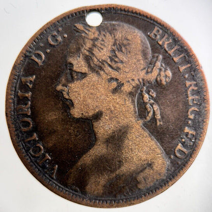 1892 Victoria One Penny Coin | Fine Collectable Grade