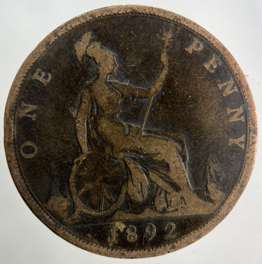 1892 Victoria One Penny Coin | Collectable Grade