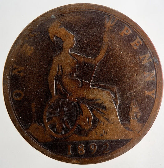 1892 Victoria One Penny Coin | Collectable Grade