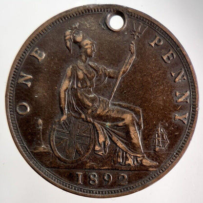 1892 Victoria One Penny Coin | Fine Collectable Grade