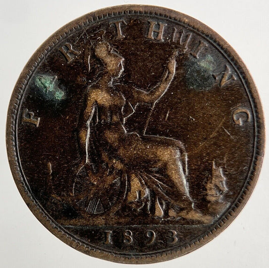 1893 Victoria Farthing Coin | Fine Collectable Grade | a7728
