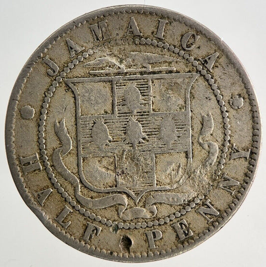 1893 Jamaica Victoria Half-Penny Coin | Collectable Grade