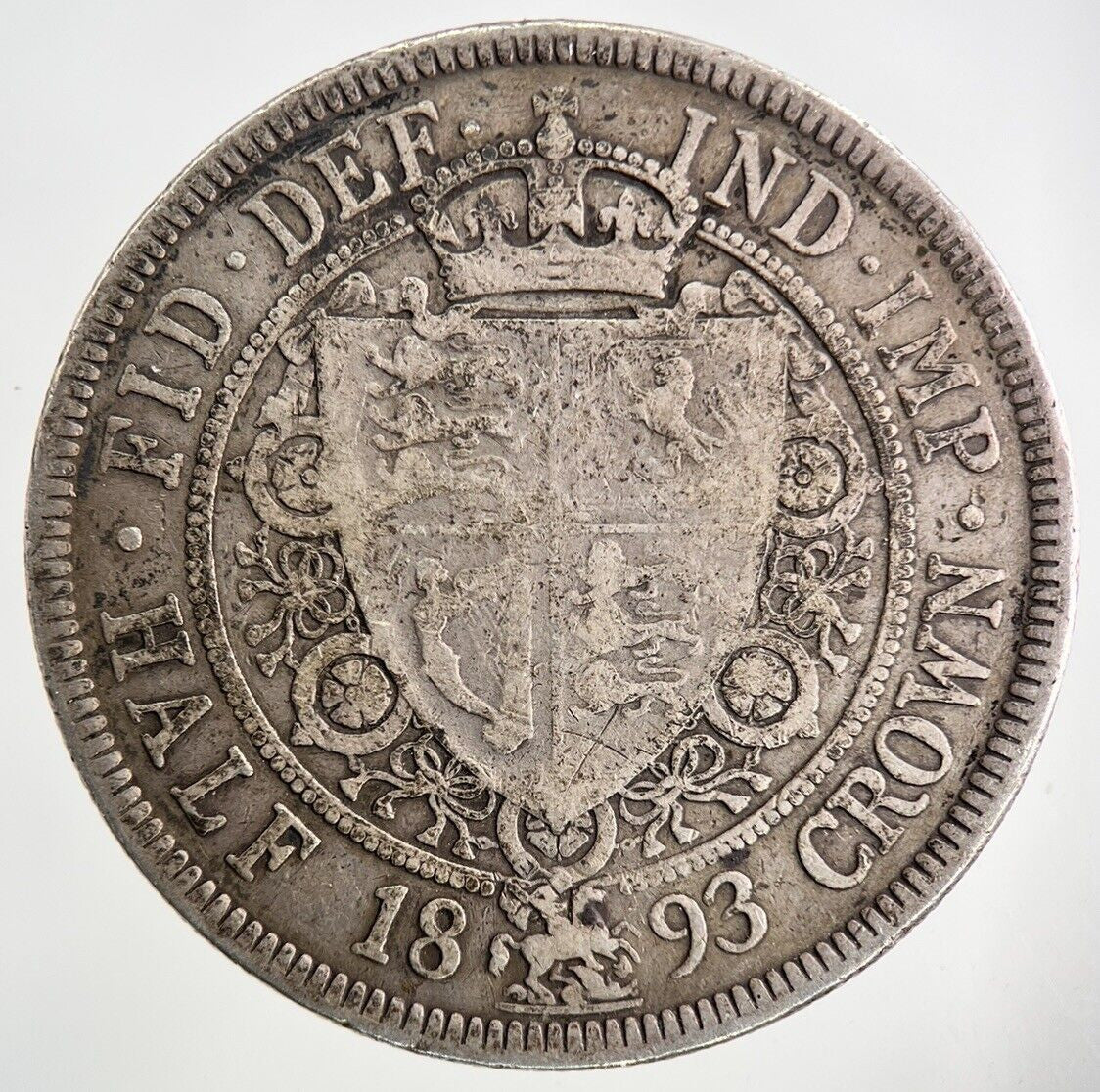 1893 Victoria Half-Crown Silver Coin | Fine Collectable Grade