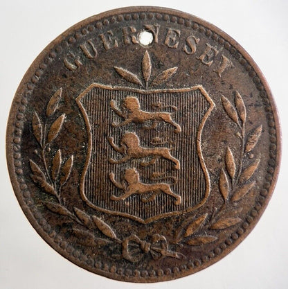 1893 Guernsey 8 Doubles Coin | Collectable Grade | a112