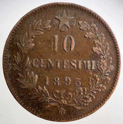 1893 Italy 10 Centesimi Coin | Collectable Grade | a2938