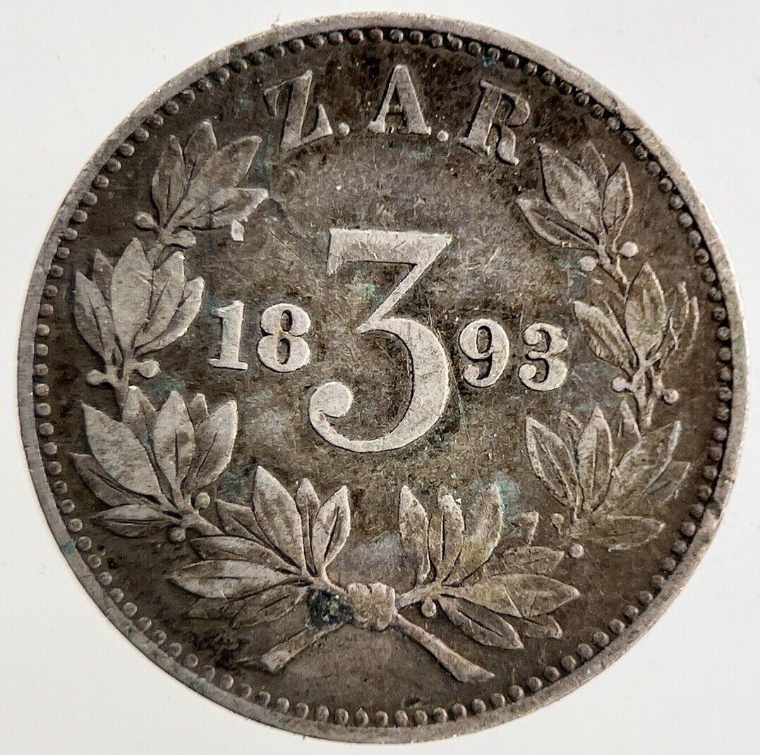 1893 South Africa Threepence Silver Coin | Fine Collectable Grade
