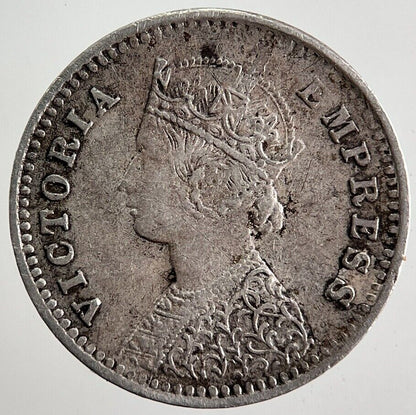 1893 India 2 Annas Silver Coin | Very High Grade