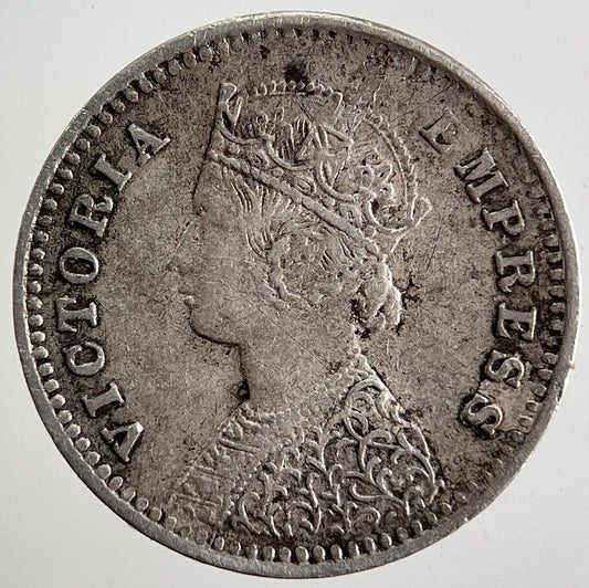 1893 India 2 Annas Silver Coin | Very High Grade