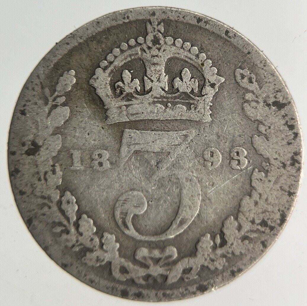 1893 Victoria Threepence Silver Coin | Collectable Grade