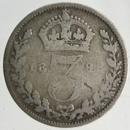 1893 Victoria Threepence Silver Coin | Collectable Grade