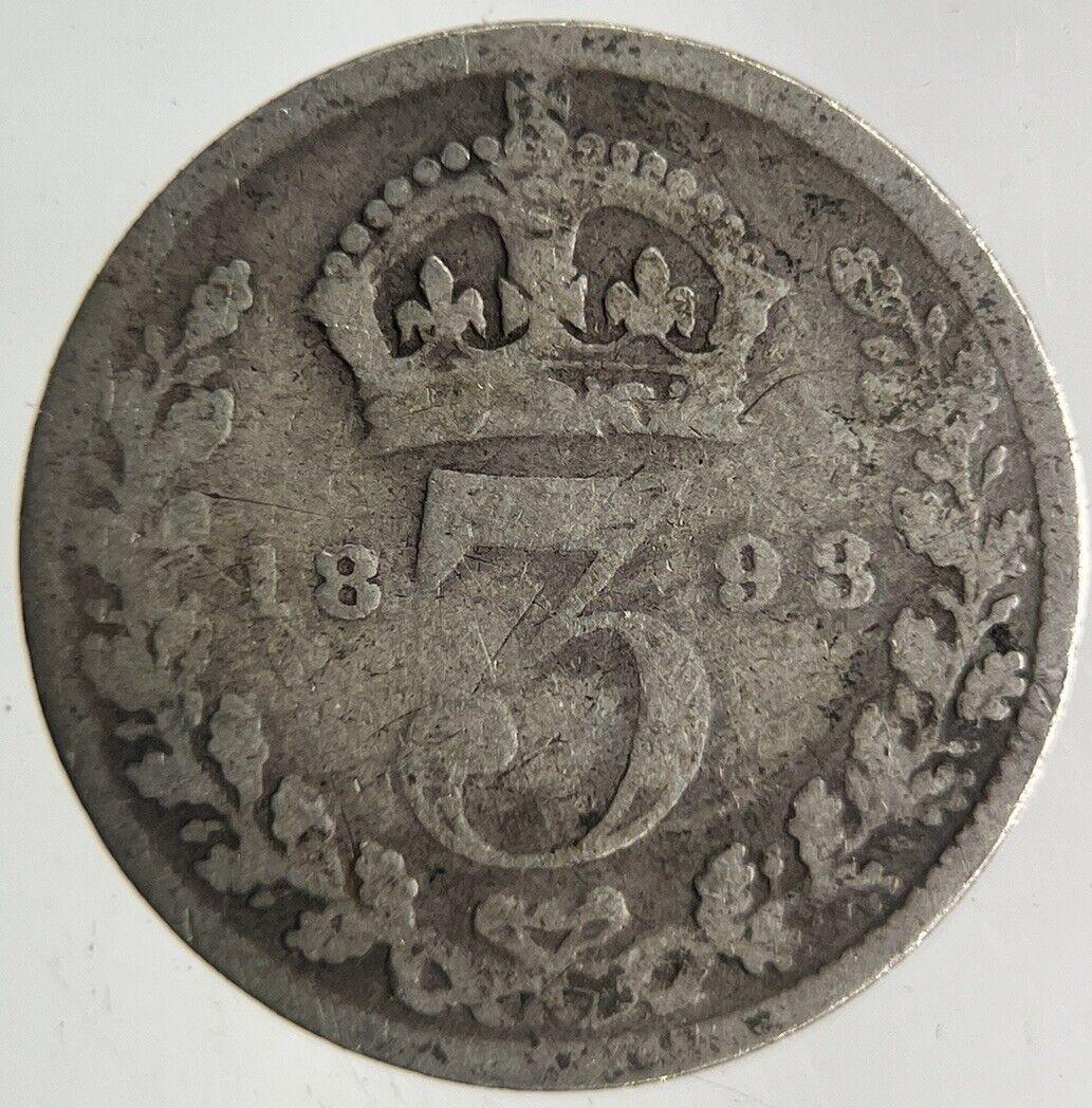 1893 Victoria Threepence Silver Coin | Collectable Grade