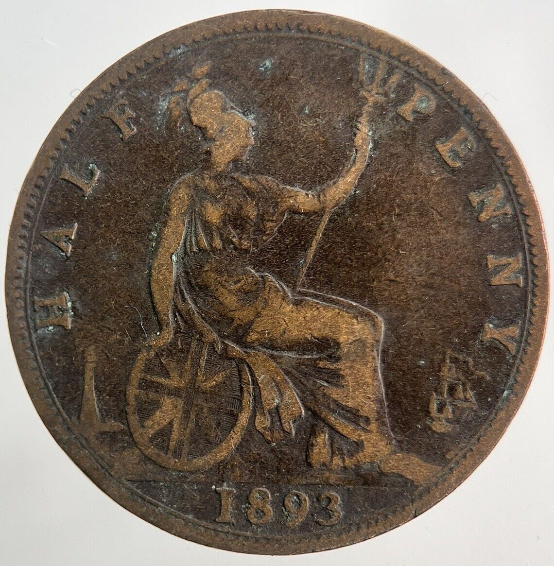 1893 Victoria Half-Penny Coin | Fine Collectable Grade