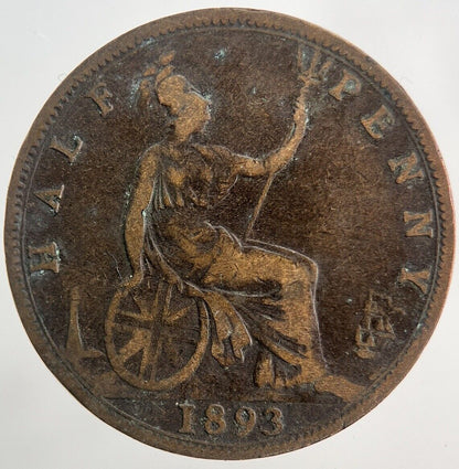 1893 Victoria Half-Penny Coin | Fine Collectable Grade