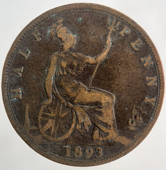 1893 Victoria Half-Penny Coin | Fine Collectable Grade