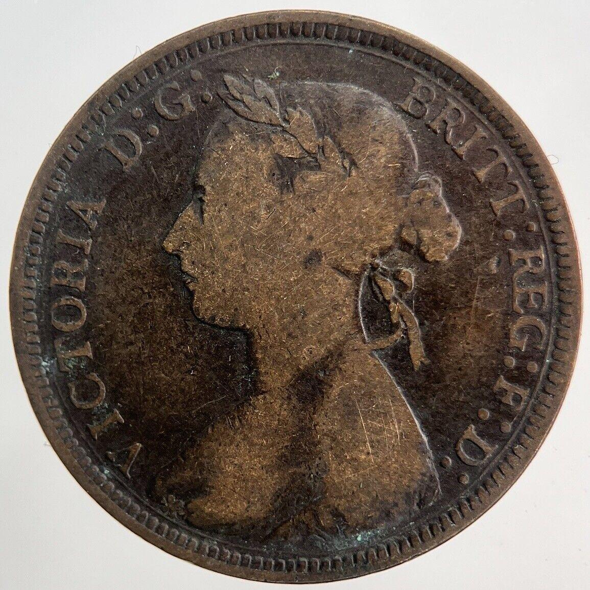1893 Victoria Half-Penny Coin | Fine Collectable Grade